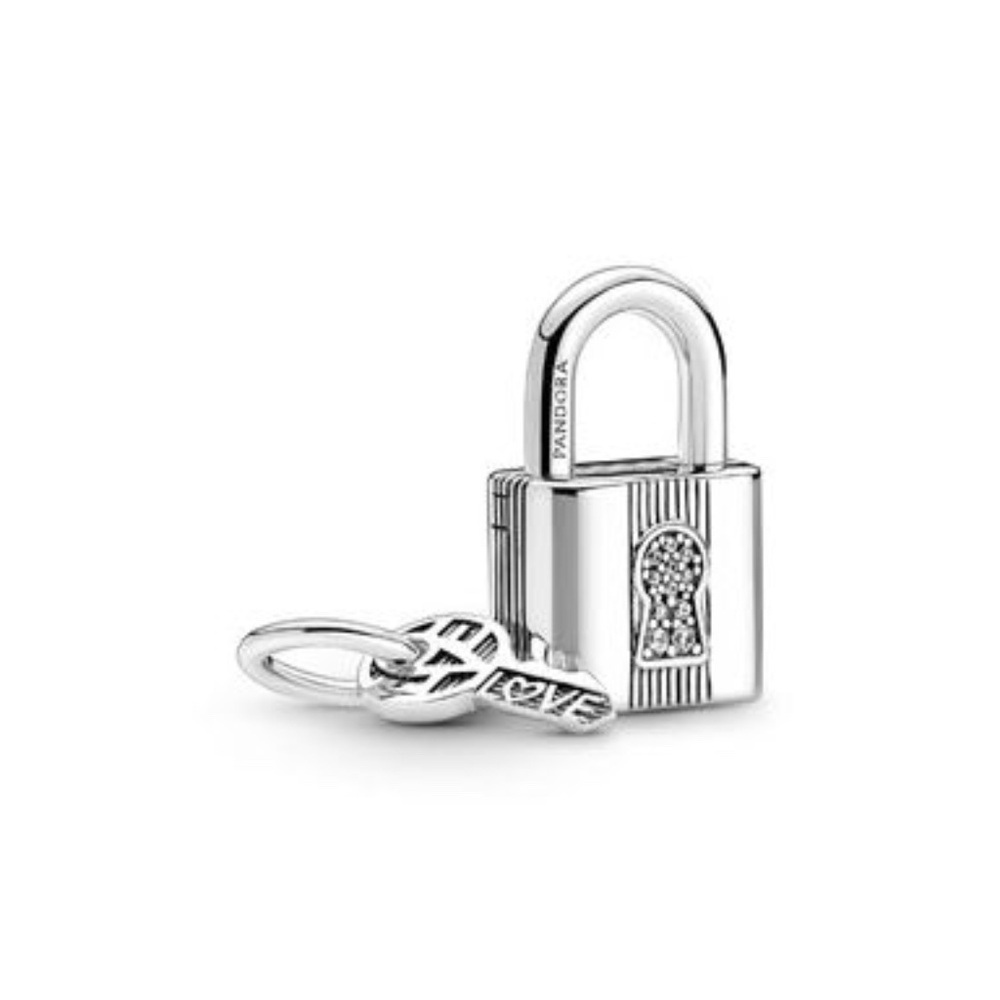 PANDORA PADLOCK AND KEY DANGLE CHARM